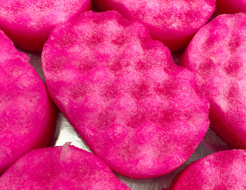 Raspberry Kisses | Massage & Exfoliation Soap Sponge